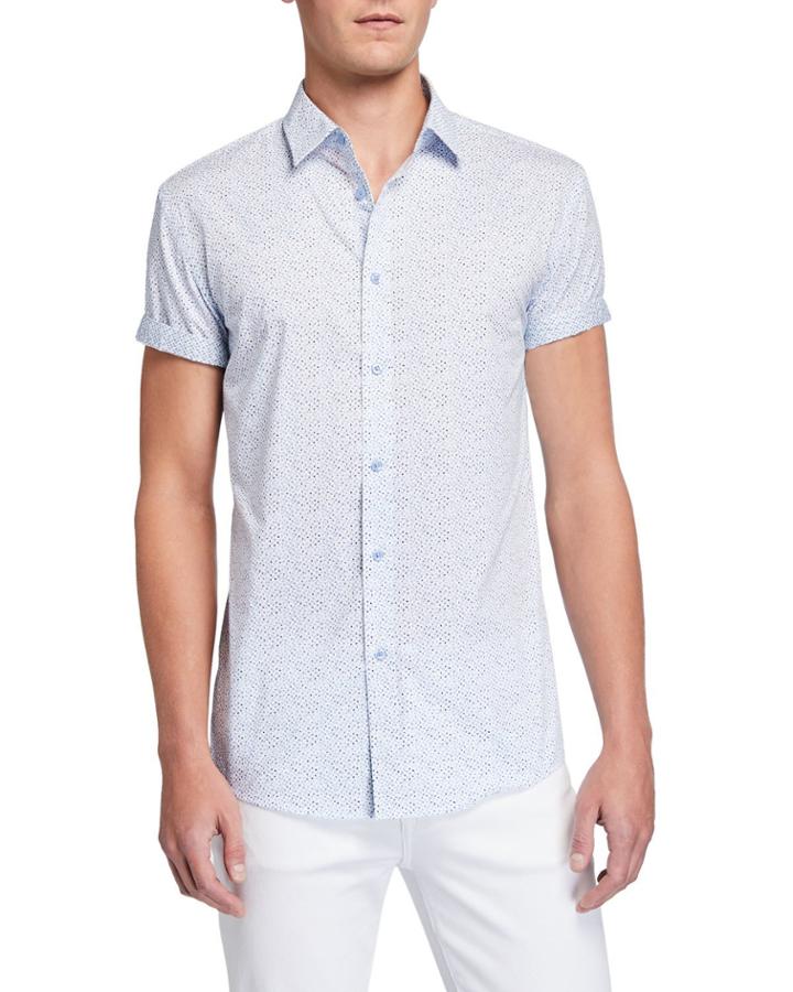 Men's Speckled Short-sleeve Cotton