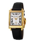 27mm Valentina Rectangular Watch, Black/gold