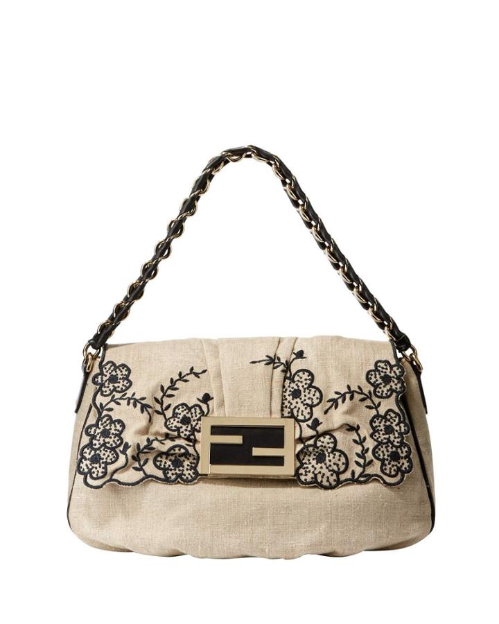 Floral Embroidered Canvas
