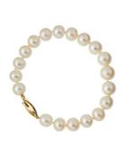 14k White Freshwater Pearl Bracelet,