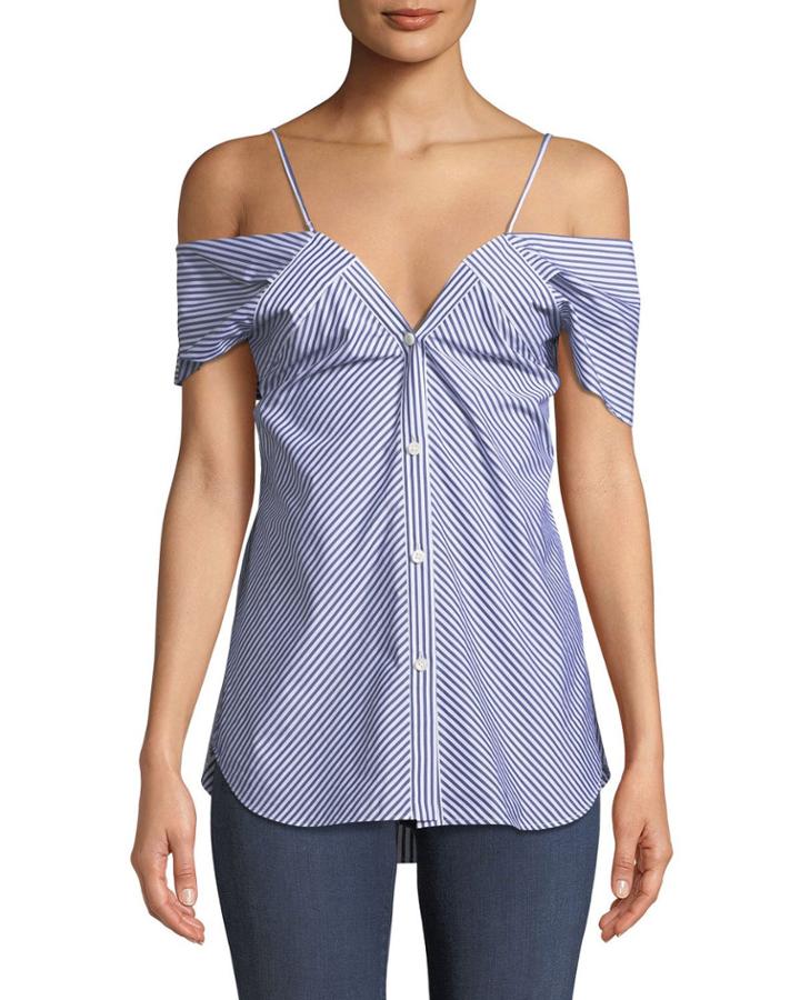Off-the-shoulder Button-down Hartman
