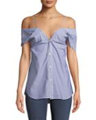 Off-the-shoulder Button-down Hartman
