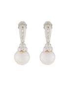 14k Akoya Pearl & Diamond Drop Earrings