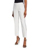 Straight-leg Pants W/ Contrast Piping
