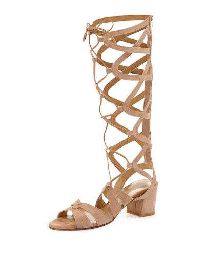 Grecian Suede Tall Gladiator