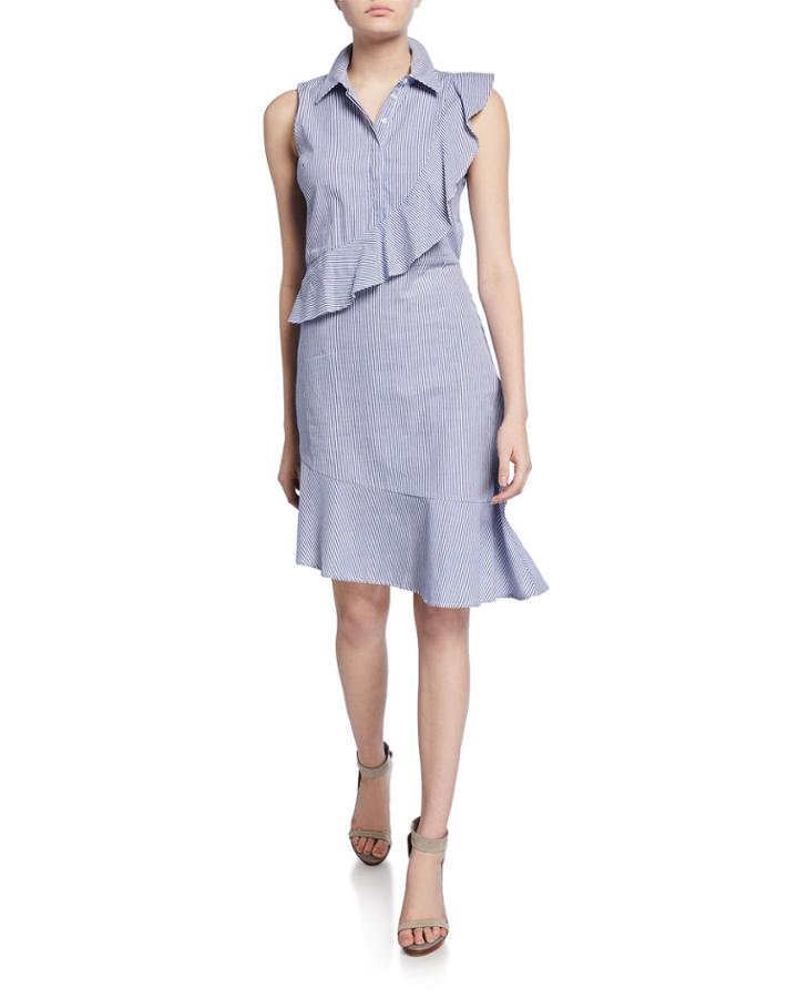 Striped Ruffle Flounce Dress