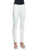 Hanne Mid-rise Slim-leg Jeans, White