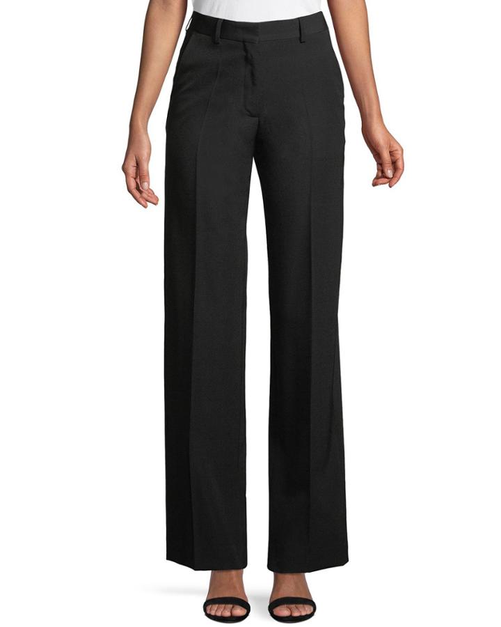 High-rise Wide-leg Wool Pants