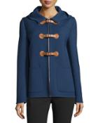 Zip-front Hooded Jacket, Indigo