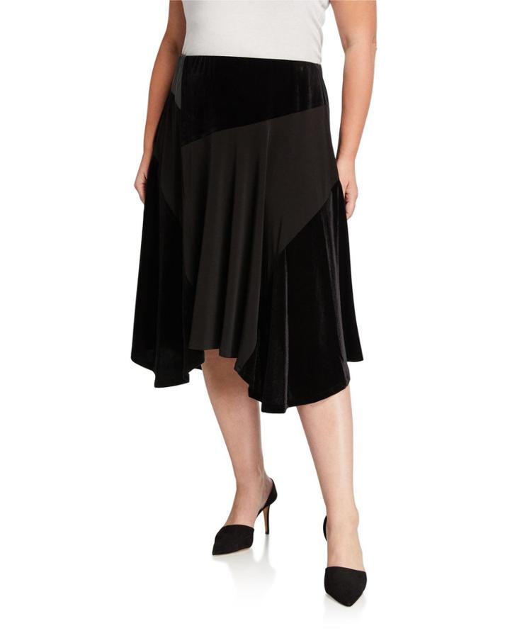 Plus Size Faux Leather Mixed-media