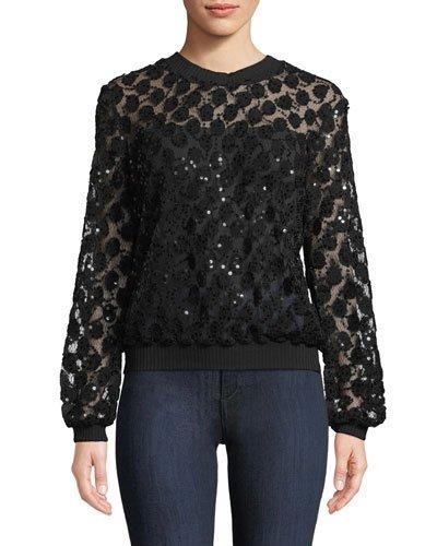 Sequined Lace Sheer