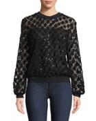 Sequined Lace Sheer