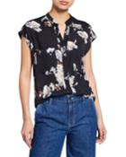 Peony-print Short-sleeve