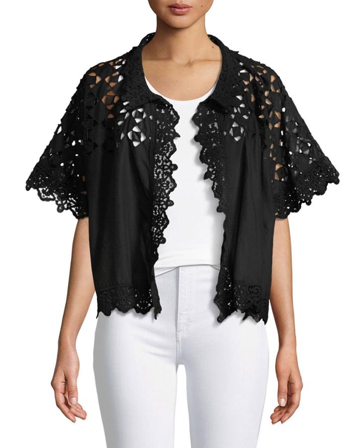 Eyelet Georgette Jacket
