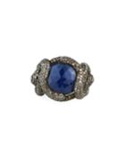 Twisted Diamond Pave Blue