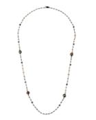 New World Long Crivelli-bead Pearl Necklace