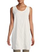 Sequined Crepe-de-chine Tunic