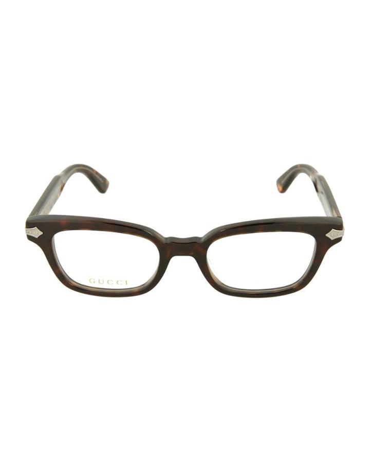 Rectangular Acetate Frames W/engraved Details