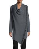 Cilantro Fringe Draped Cardigan