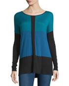 Colorblock Dolman Sweater, Black/combo