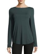 Ls Bt Nk W Chiffon Bk Flounc