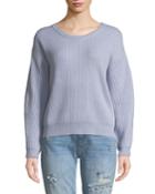 Shaker Stitch Cropped Wool-blend