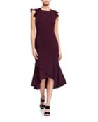 Flutter-sleeve Square Neck