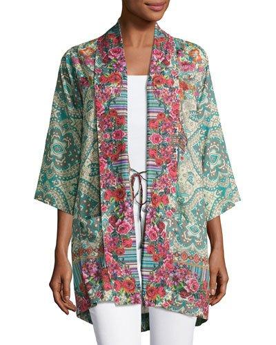 Brock Floral-print Kimono,