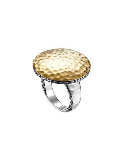 Palu Silver & Gold Round Ring,