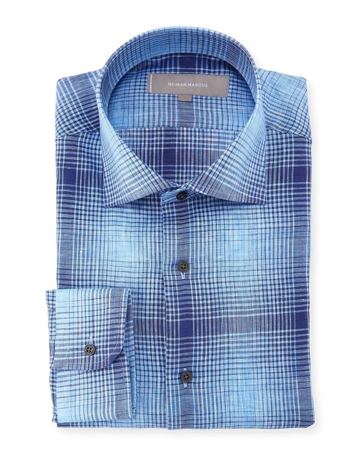 Plaid Linen Dress