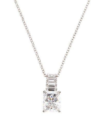 Emerald-cut Cz Pendant Necklace