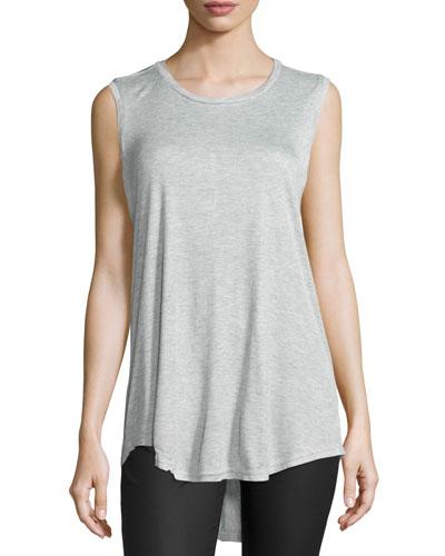 Crossing Paths Knotted Top, Gray