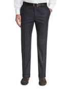 Benson Small Check Flannel Trousers