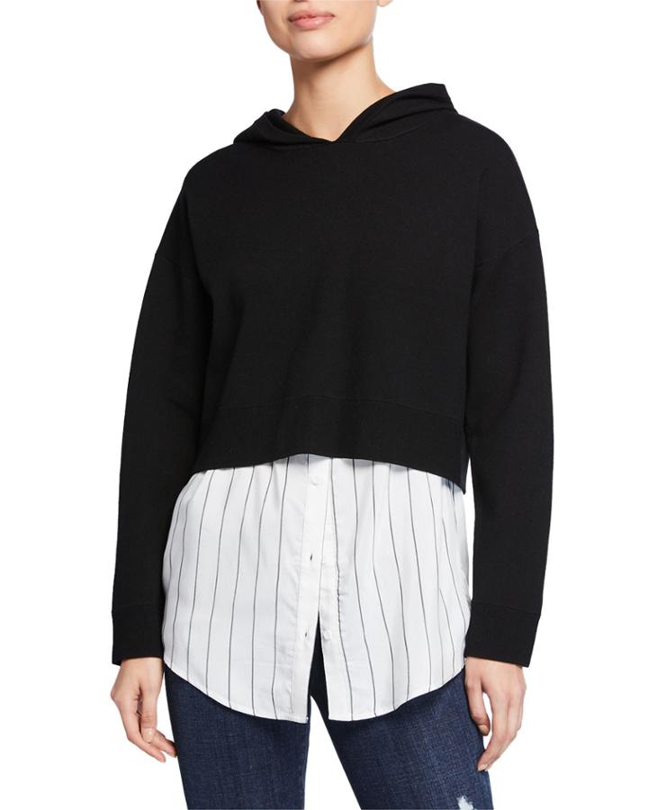 Dorma Boxy Hoodie W/ Button-down
