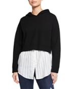 Dorma Boxy Hoodie W/ Button-down