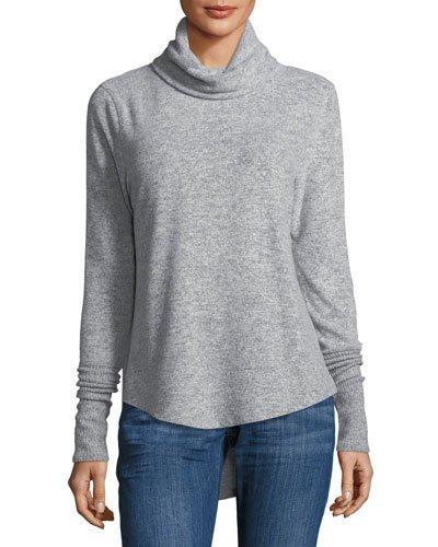 Cowl-neck Brushed-knit