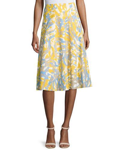 Nevada Printed Linen Skirt, Dandelion