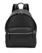 Men's Firenze Grained Leather Backpack, Black
