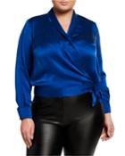 Plus Size Wrap Long Sleeve