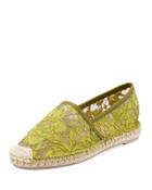 Lace Slip-on Espadrille Flat