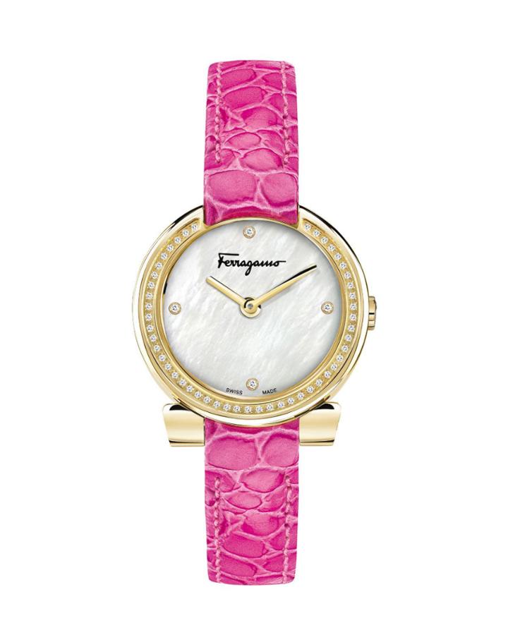30mm Gancio Crystal Watch, Pink