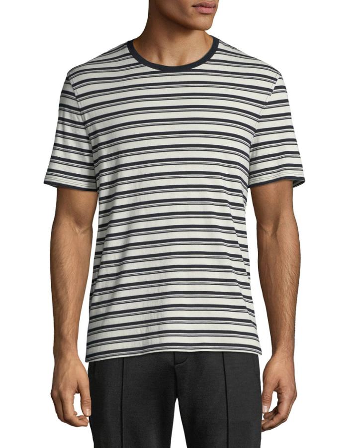 Men's Variegated-stripe Crewneck T-shirt