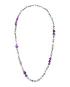 14k Amethyst & Tahitian Pearl Necklace