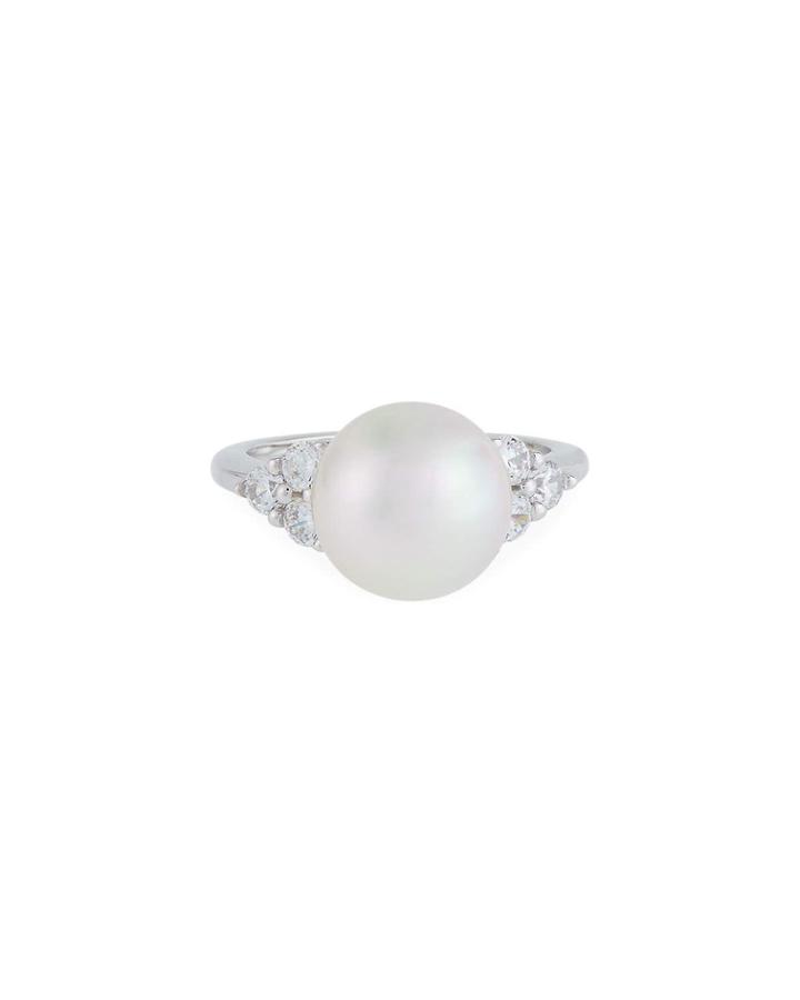 Cubic Zirconia & Pearly Ring,