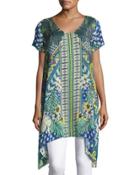 Malania Short-sleeve V-neck Tunic