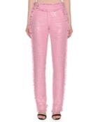 High Waister Sequin Tweed Trousers