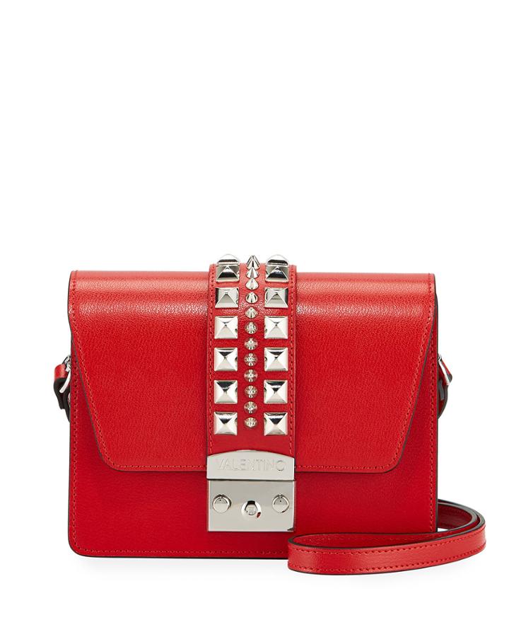 Benedicte Madras Studded Leather Flap Top Bag