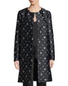 Button-front Winter-rose Jacquard Evening Jacket