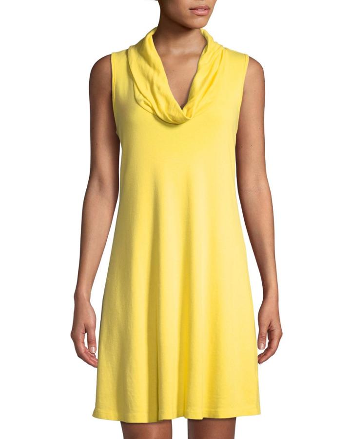 Cowl-neck Sleeveless Tank Dress