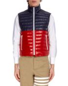 Men's Bi-color Quilted Down Vest
